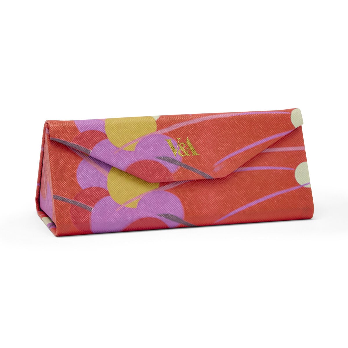 Art Deco orange fold-flat glasses case | Fashion accessories | V&A
